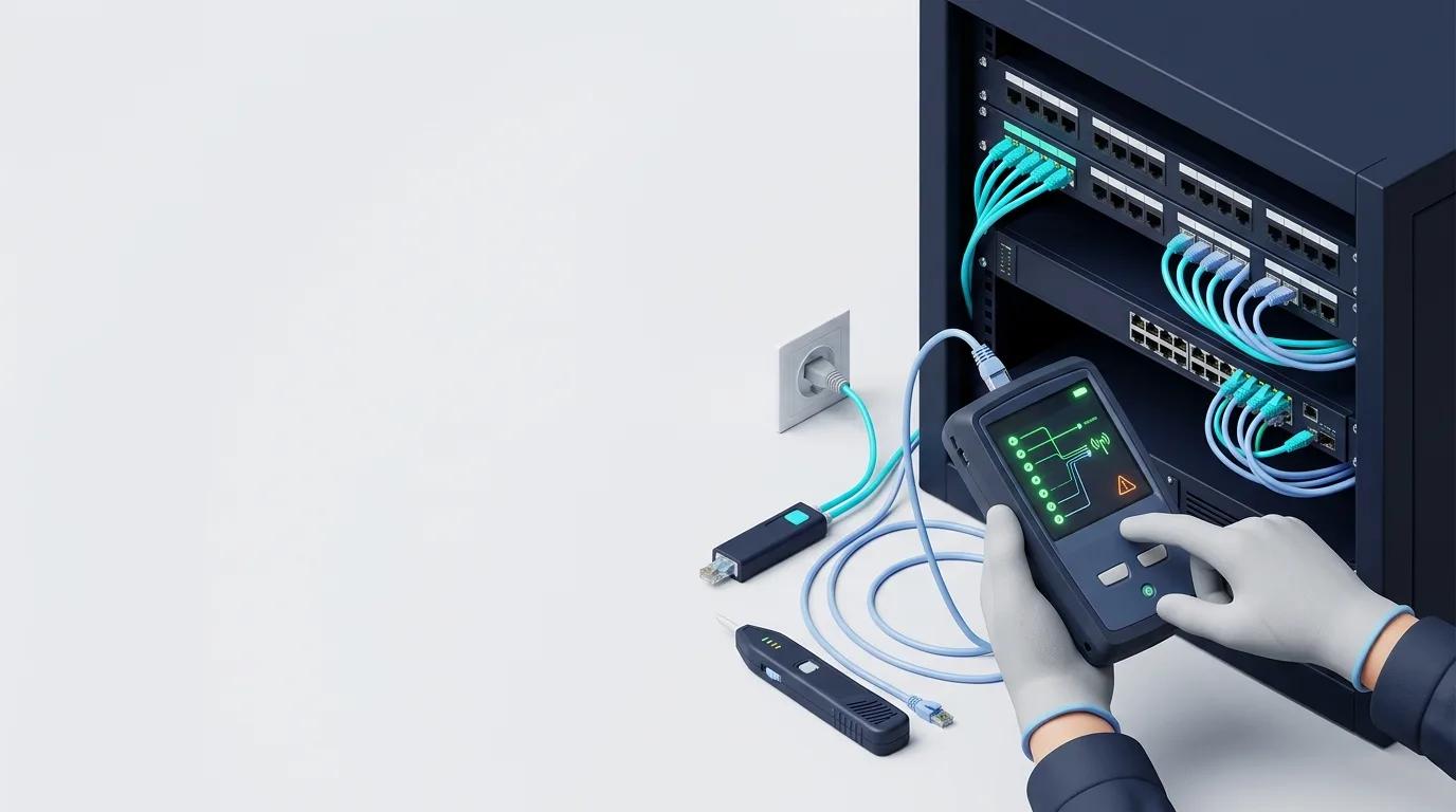 تست و عیبیابی مسیر کابل شبکه