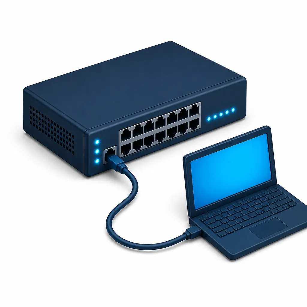 کانفیگ سوئیچ سازمانی با VLAN و Trunk
